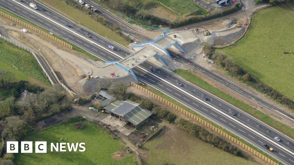 Works starts on Cornwall's A30 dual-deck wildlife bridge
