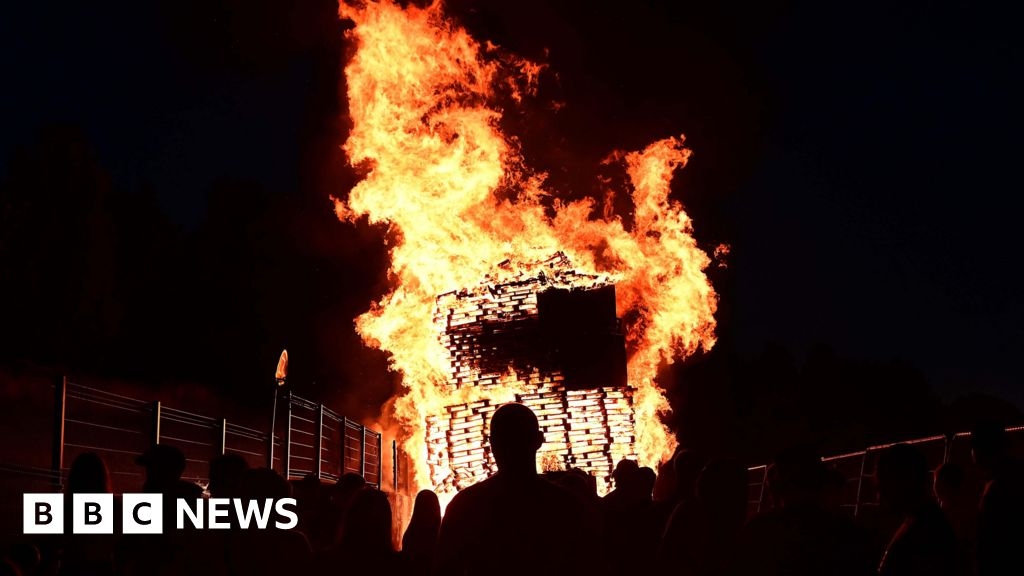 Eleventh night bonfires lit across Northern Ireland ahead of Twelfth parades