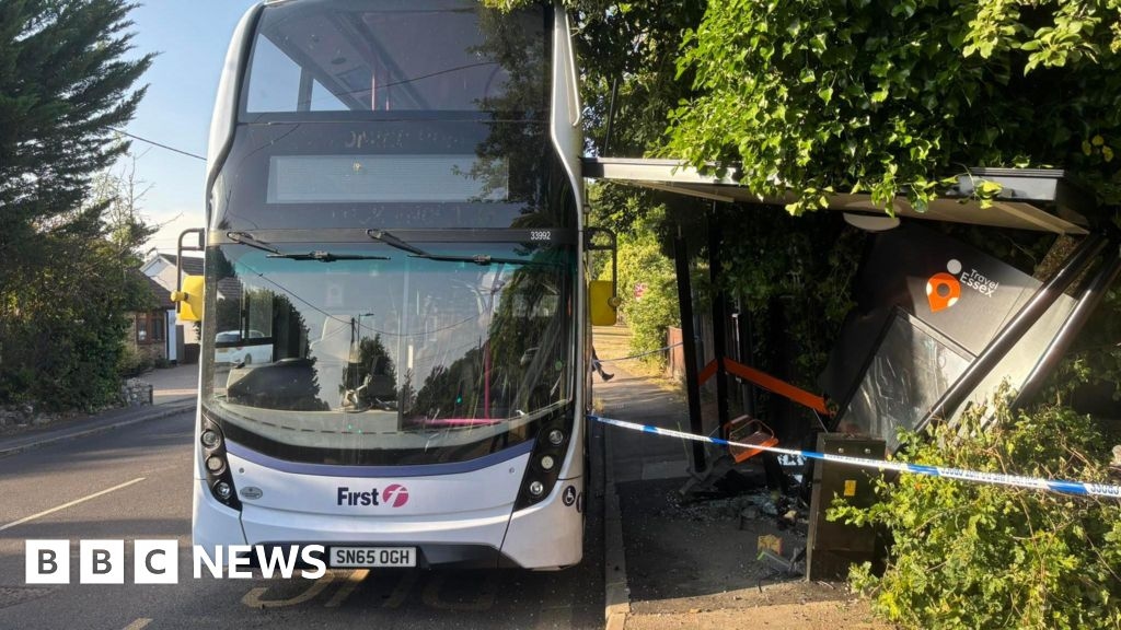 Essex bus shelter hit by bus less than 24 hours after it was built