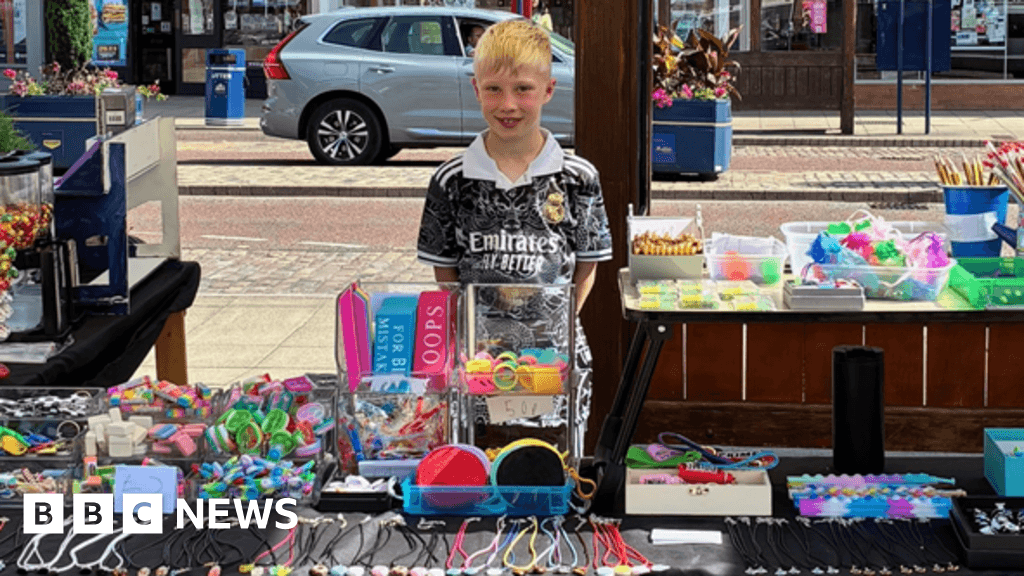 Boy, 8, sets up stall in Market Harborough to save for house deposit