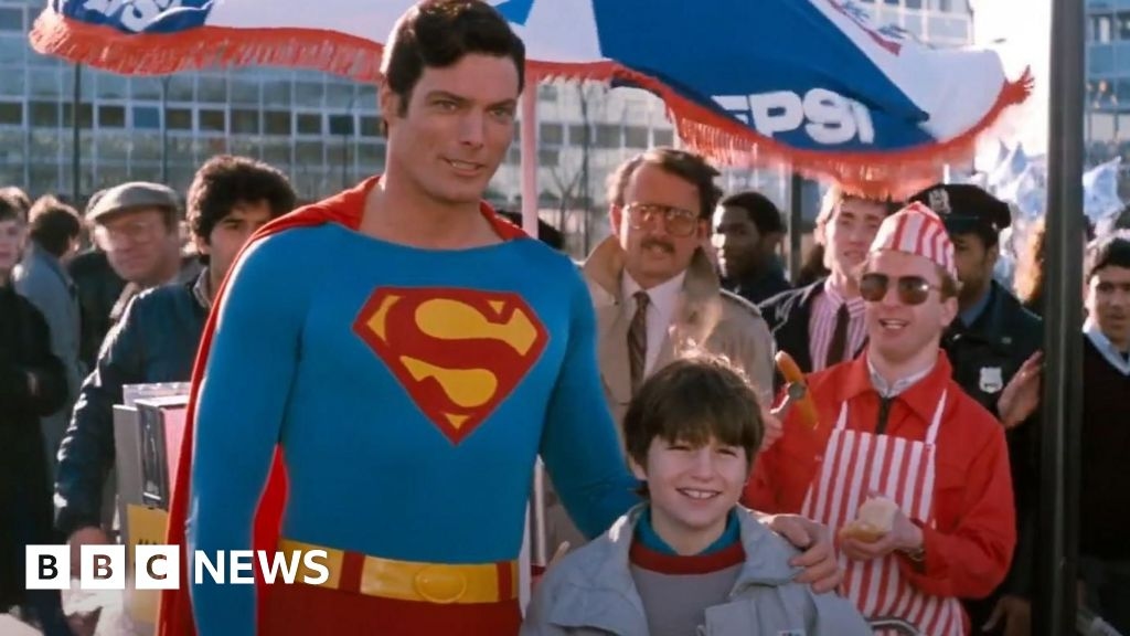 When Superman landed for filming in a windy Milton Keynes