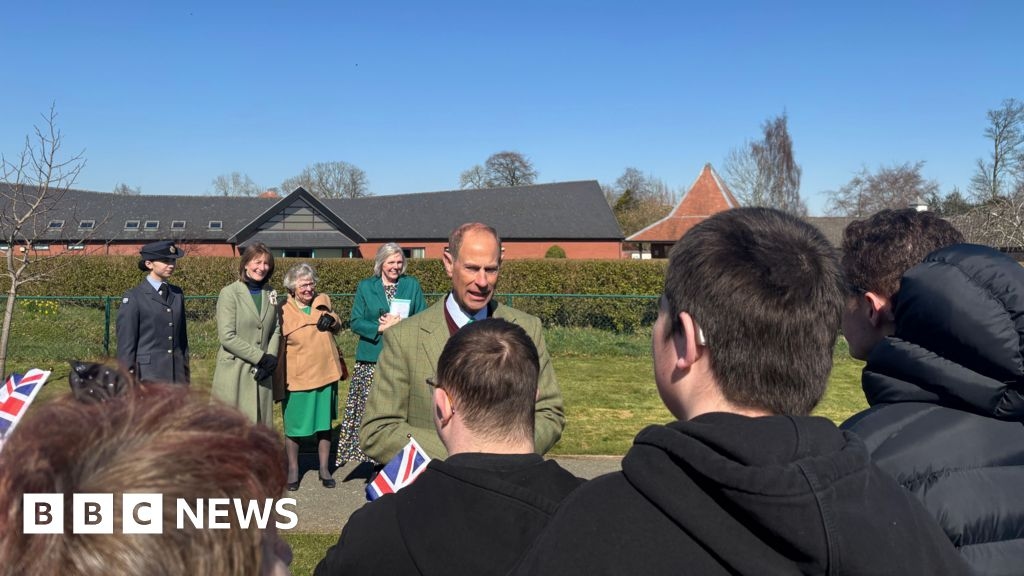 Duke of Edinburgh visits Derwen College students