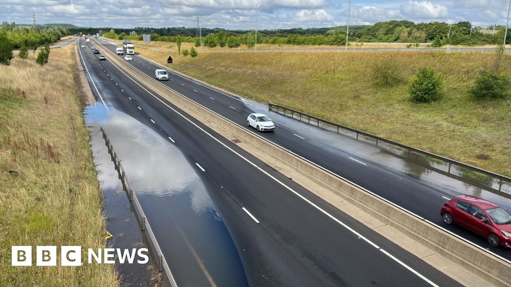 A421 in Bedfordshire floods again months after being submerged