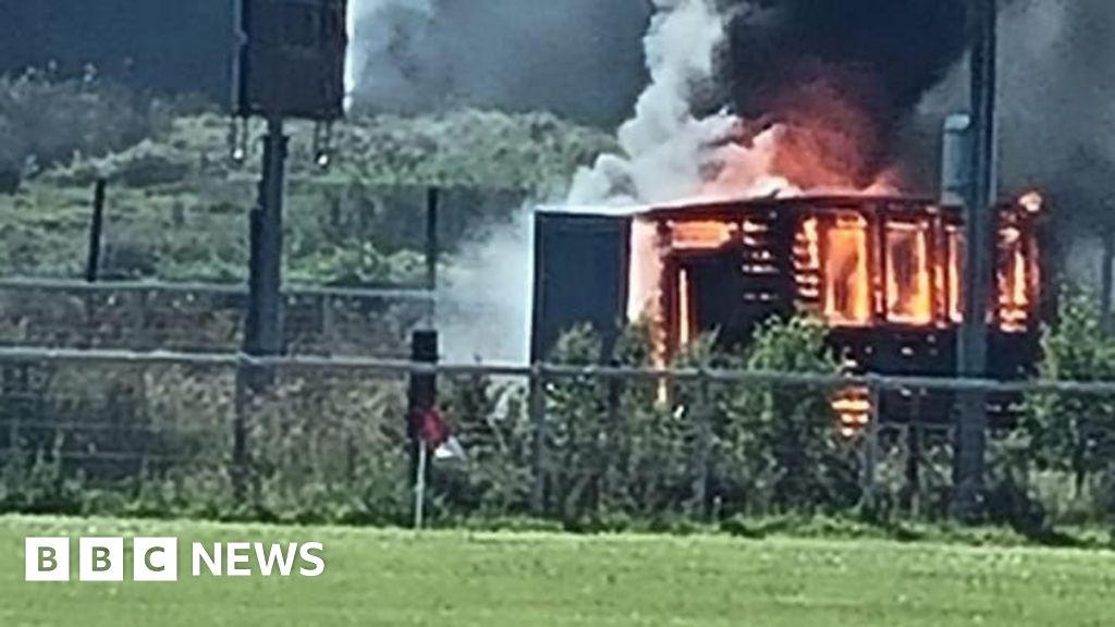 Fire destroys club shop and scoreboard at Lámh Dhearg  GAA club