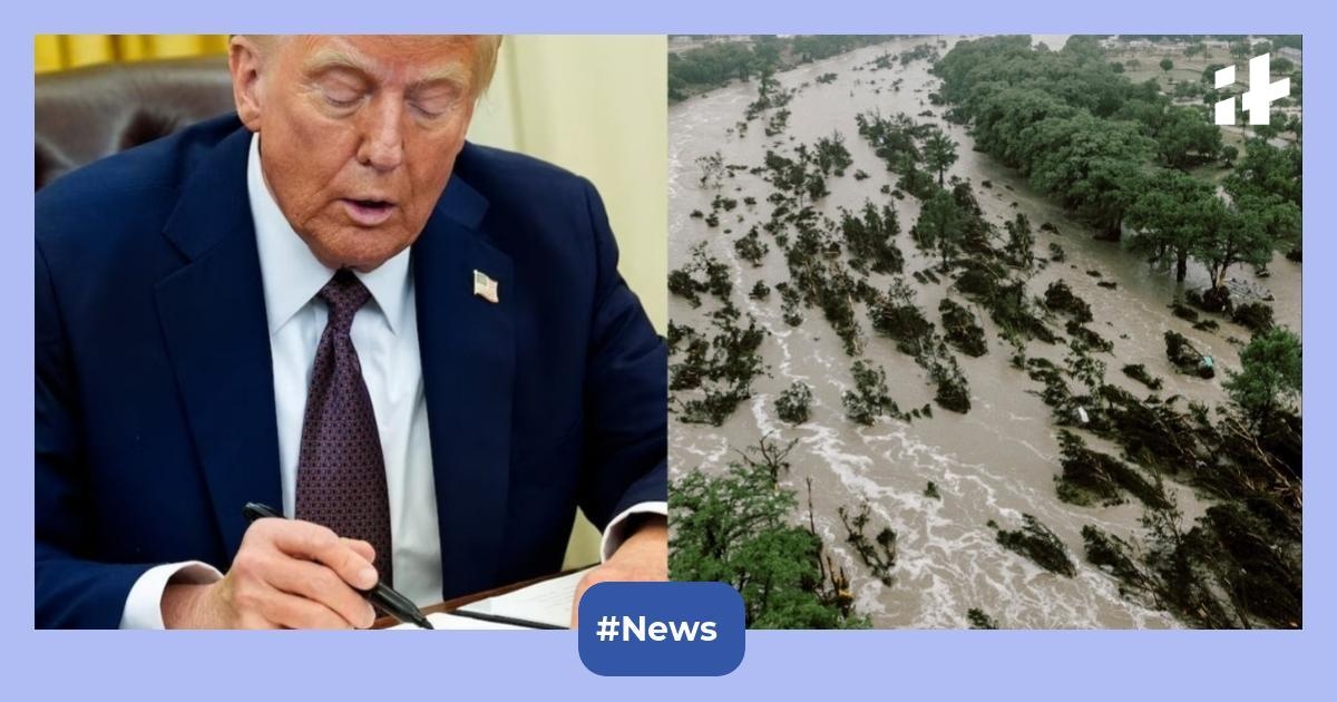 Donald Trump signs a major disaster declaration for the flooded Kerr County in Texas, says that over 850 lives have been saved