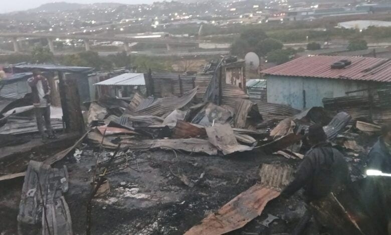 2 killed as deadly fire rips through Durban informal settlement