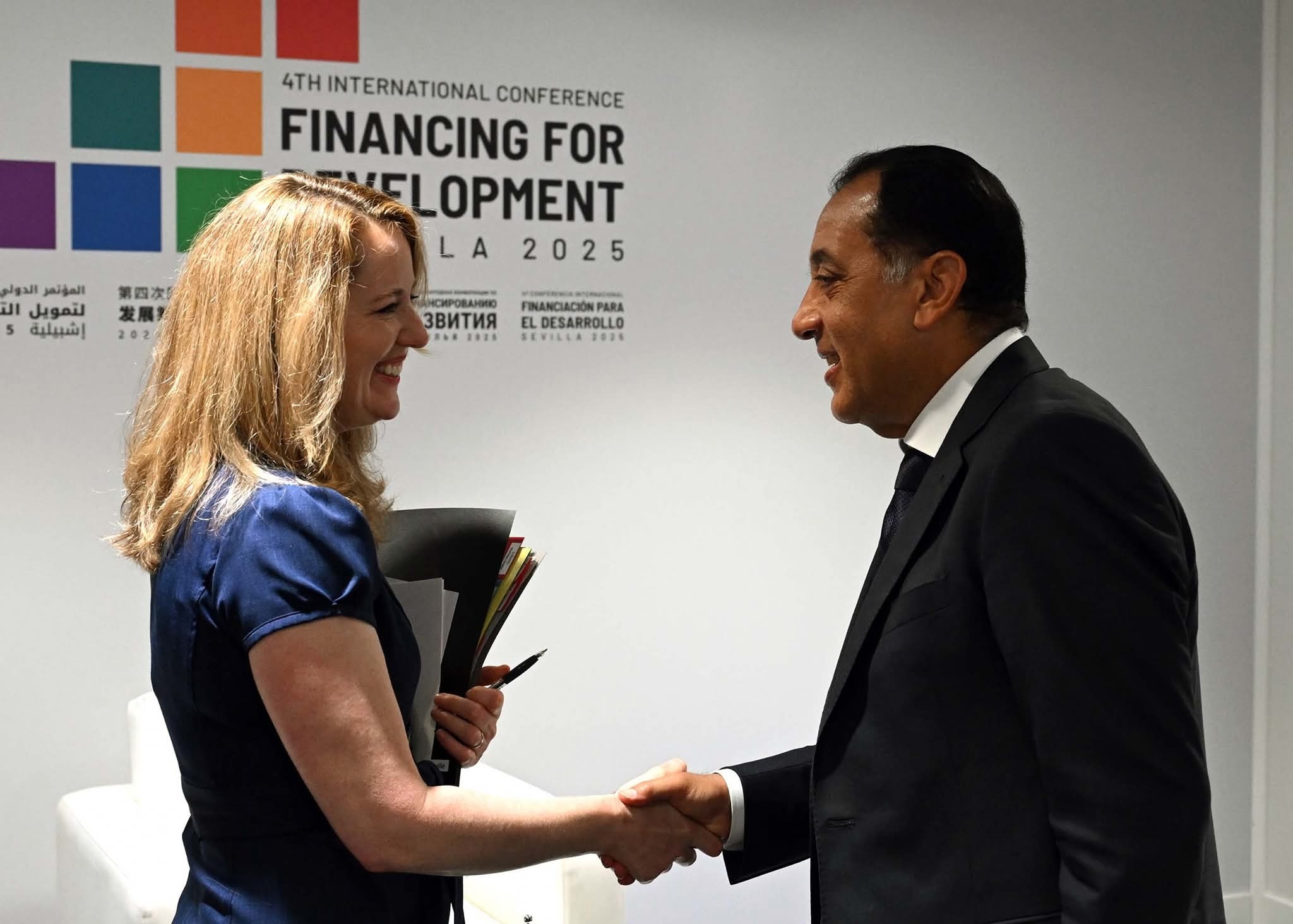 Egypt's Prime Minister holds high-level meetings at UN Conference on Financing for Development