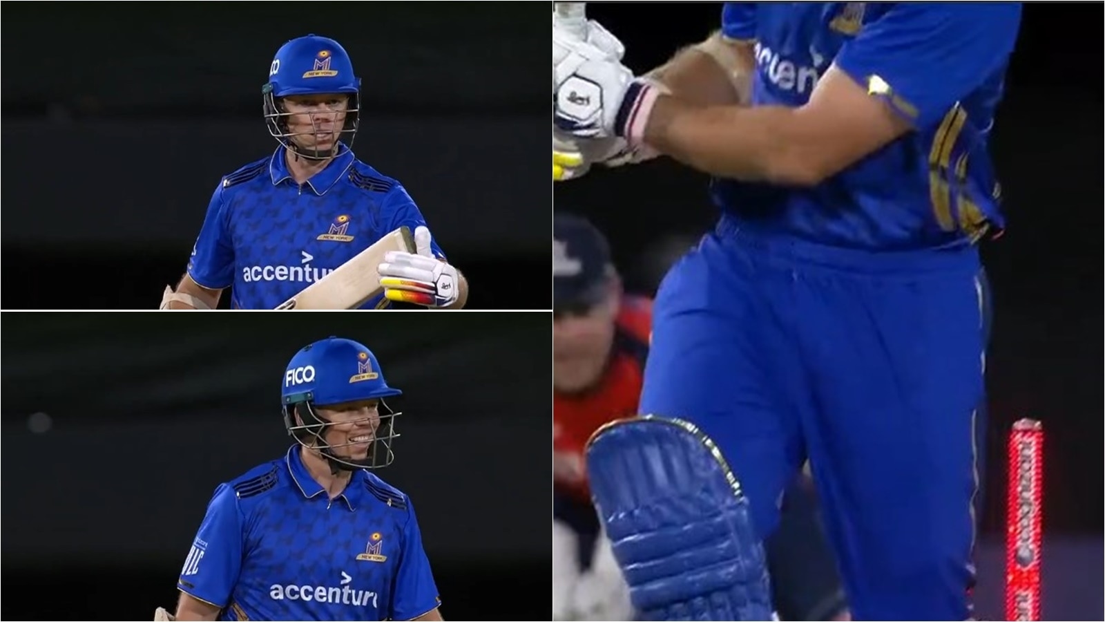 WATCH: Michael Bracewell appeals for DRS after getting clean bowled in MLC clash