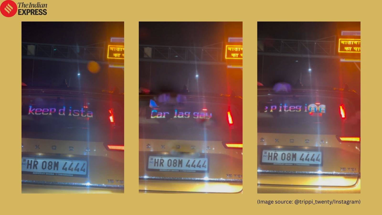 ‘Pls keep distance.. car lag gayi toh biwi peetegi‘: Delhi Man's hilarious car sign wins the Internet