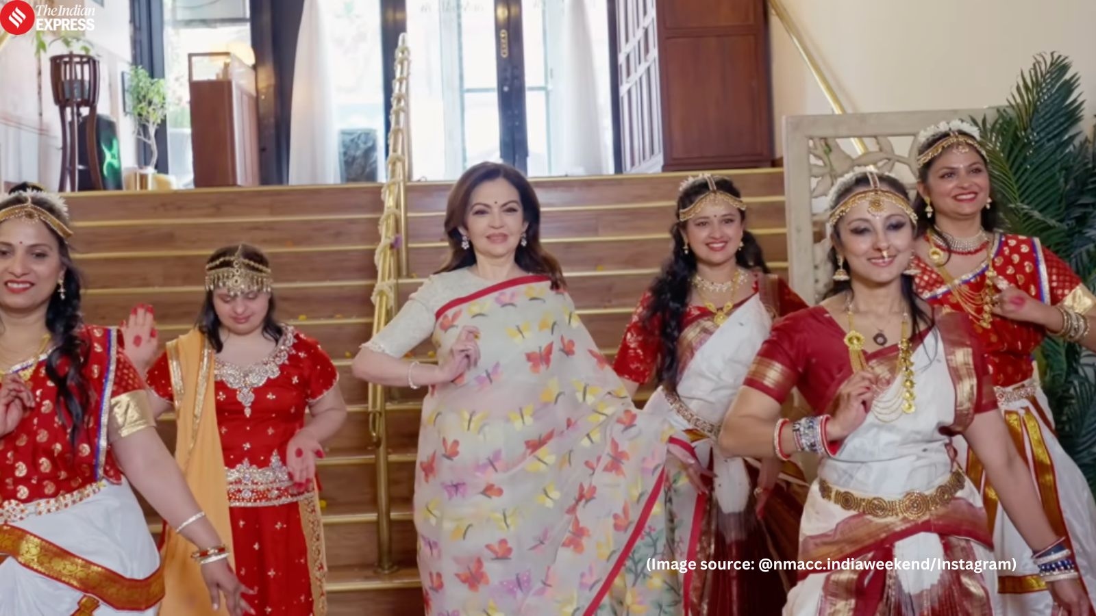 Nita Ambani visits Vikas Khanna's NYC restaurant, joins welcome crew in dance performance. Watch