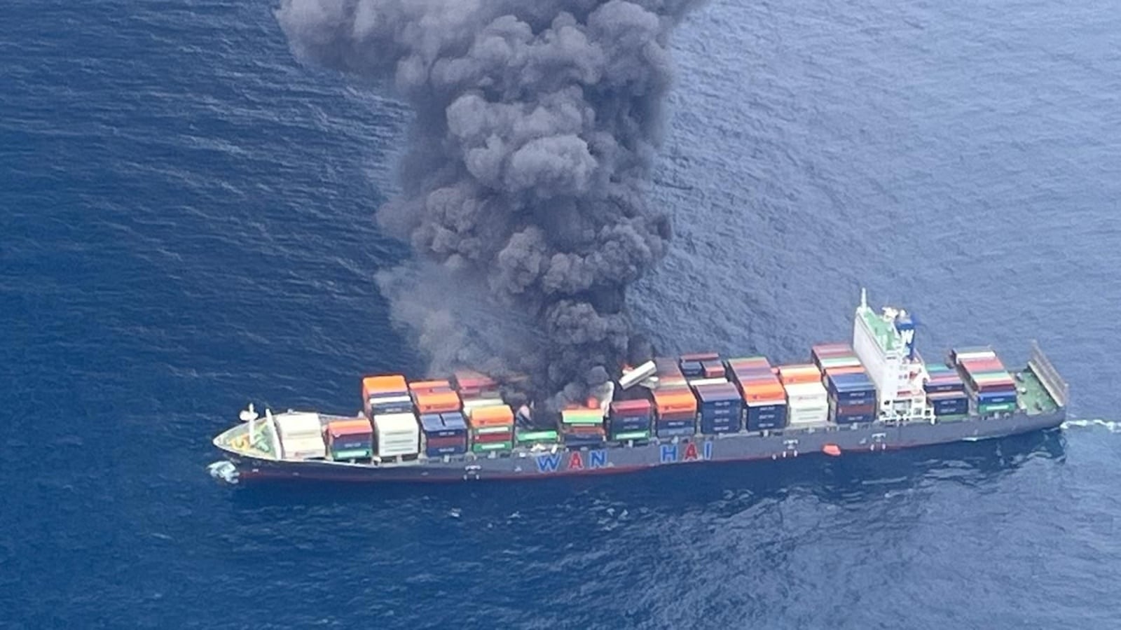 Singapore-flagged container ship catches fire near Kerala coast; rescue work underway