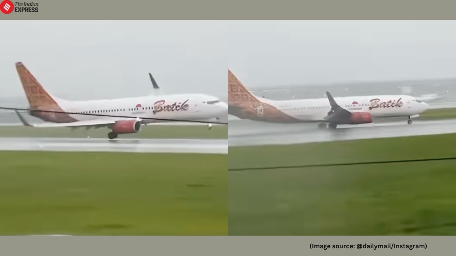 Batik Air Boeing 737 narrowly escapes crash amid storm; chilling video of aircraft struggling to land goes viral