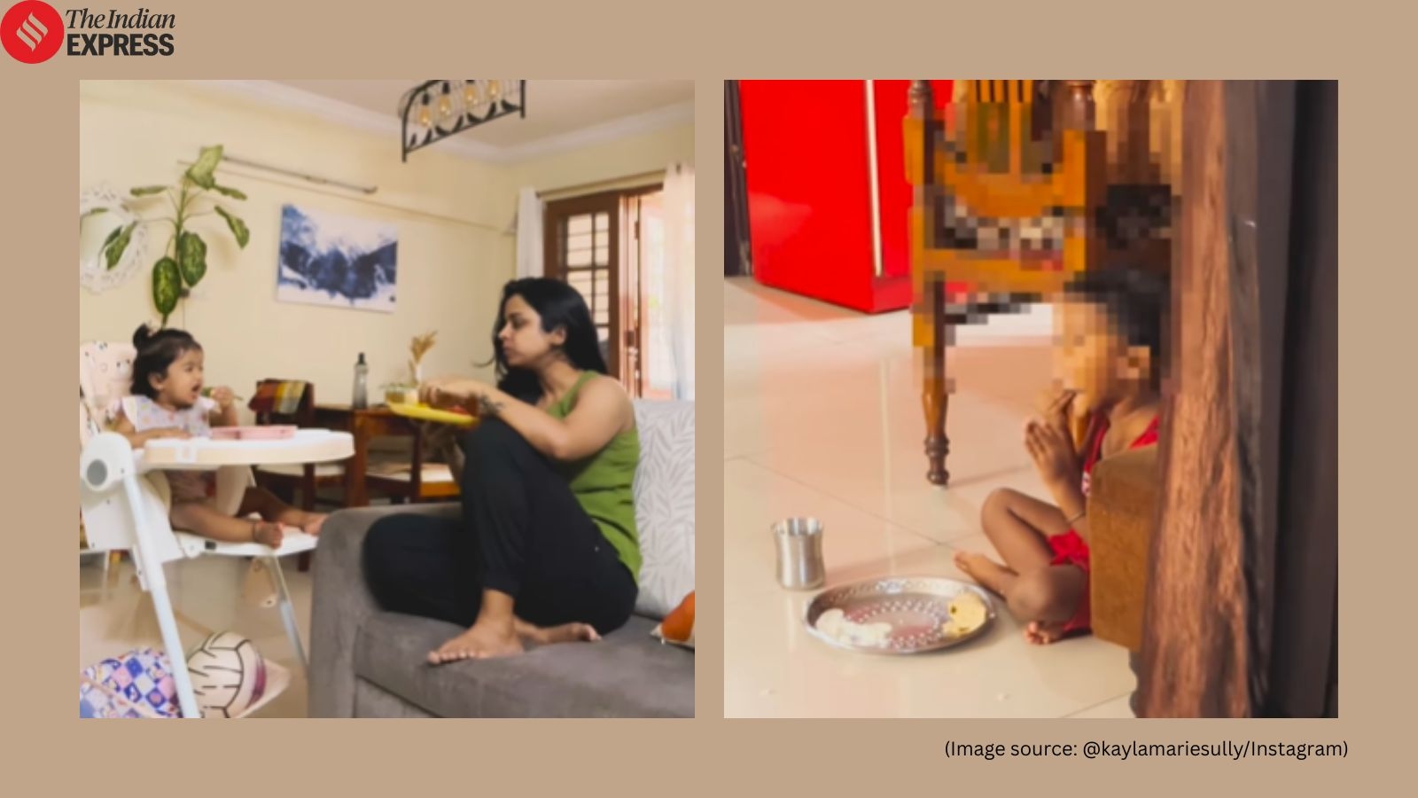 Bengaluru woman's parenting tip video backfires as clip shows house help's daughter eating on floor: ‘This is so dehumanising'