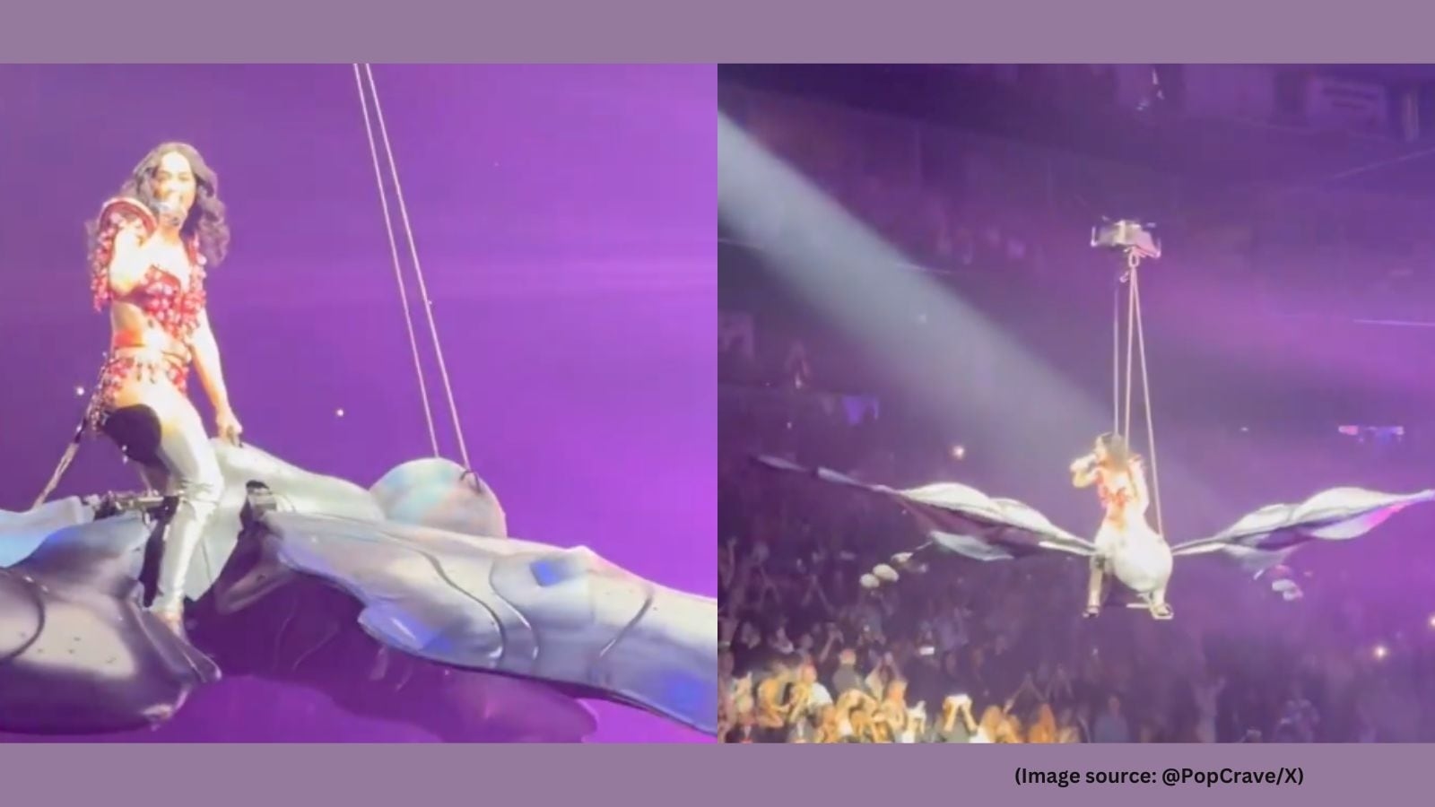 Katy Perry escapes major accident after prop malfunctions mid-air during concert, chilling video goes viral