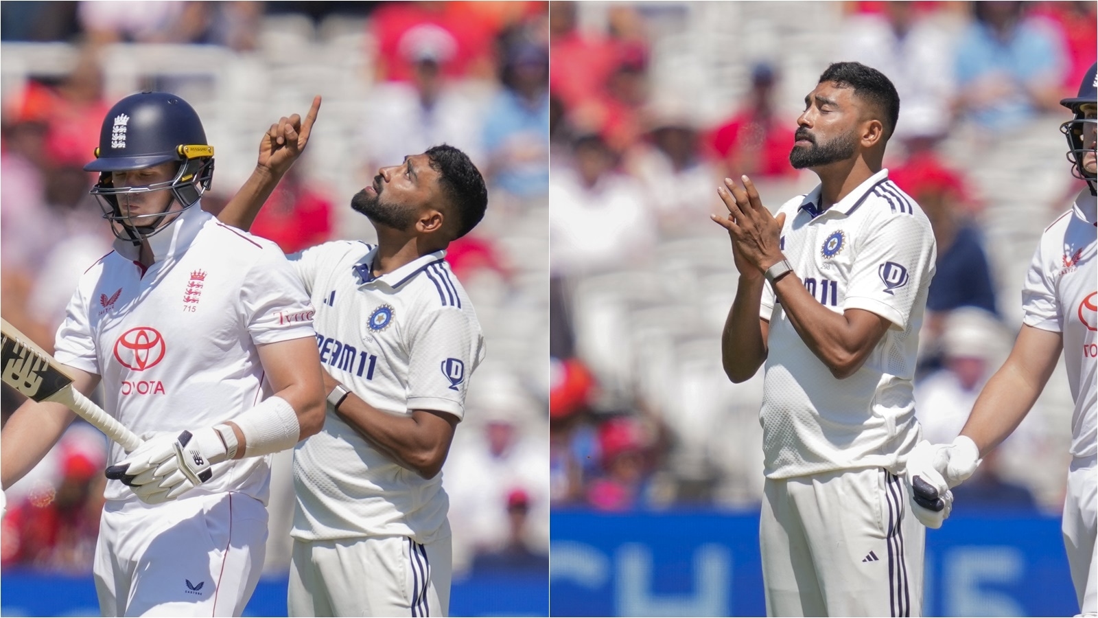 WATCH: Mohammed Siraj pays tribute to Diogo Jota after taking Jamie Smith's wicket at Lord's during IND vs ENG 3rd Test