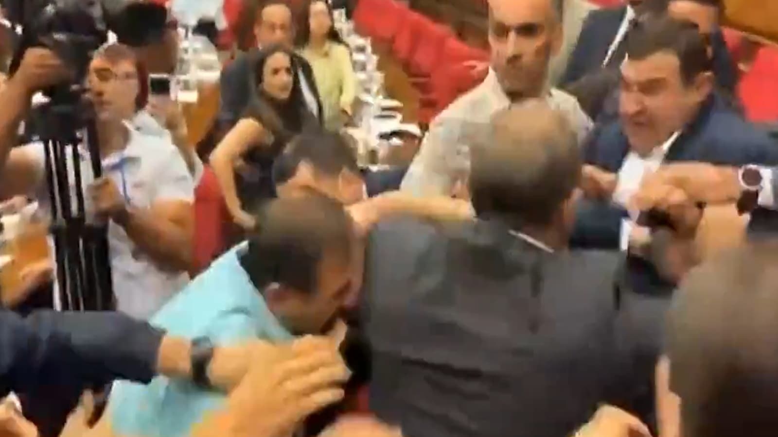 WATCH: Violent brawl erupts in Armenian parliament during session as govt cracks down on political opponents