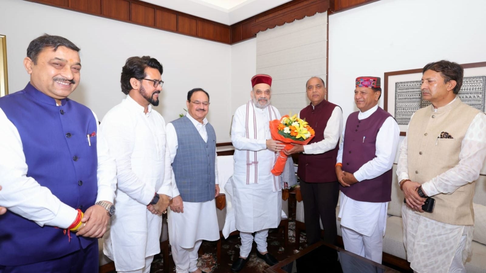 Himachal BJP leaders meet Shah, discuss state's condition following rain-related disasters