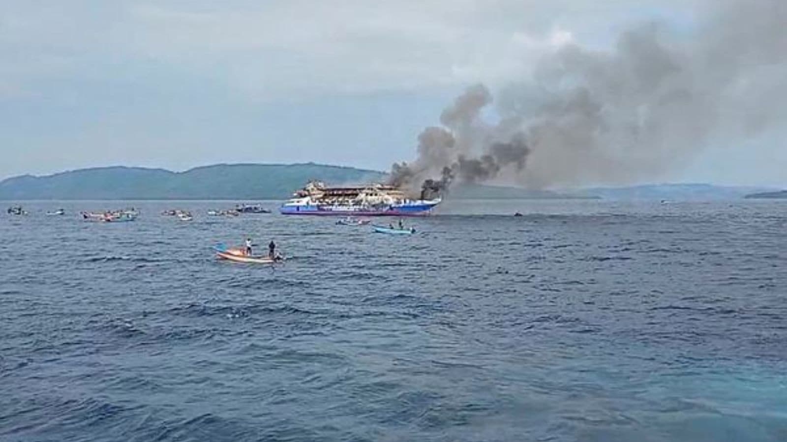 Video: At least 5 dead after Indonesian ferry catches fire at sea, over 280 rescued