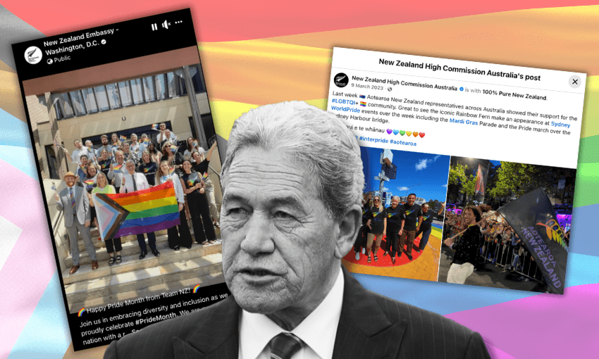 Winston Peters intervened to stop diplomat accounts posting about Pride Month