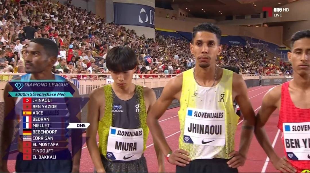 الدوري الماسي – ملتقى موناكو: التونسي محمد أمين الجهيناوي في المركز الثامن بسباق 3000 متر موانع