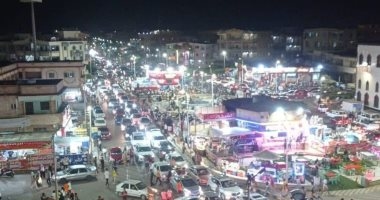 إقبال المصطافين ليلاً بمصيف بلطيم فى آخر أيام عيد الأضحى.. صور