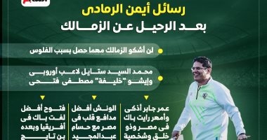 رسائل أيمن الرمادى بعد الرحيل عن الزمالك.. إنفوجراف