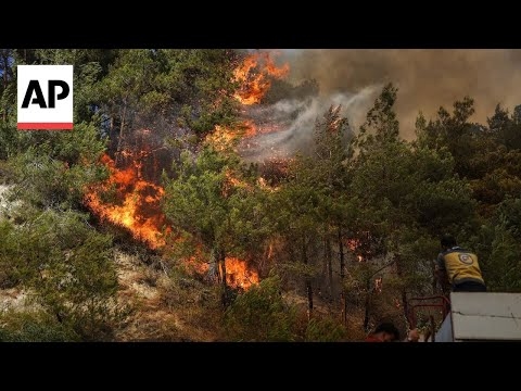 Syrian wildfires spread due to heavy winds and war remnants