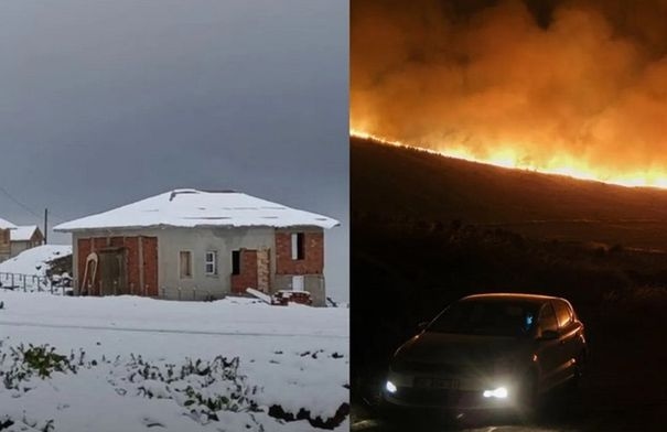 مقاطع فيديو من تركيا.. حرائق غابات في الغرب وثلوج في...