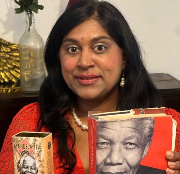 Dr Moodley's tea tin and book serve as a daily reminder of Madiba's sacrifices