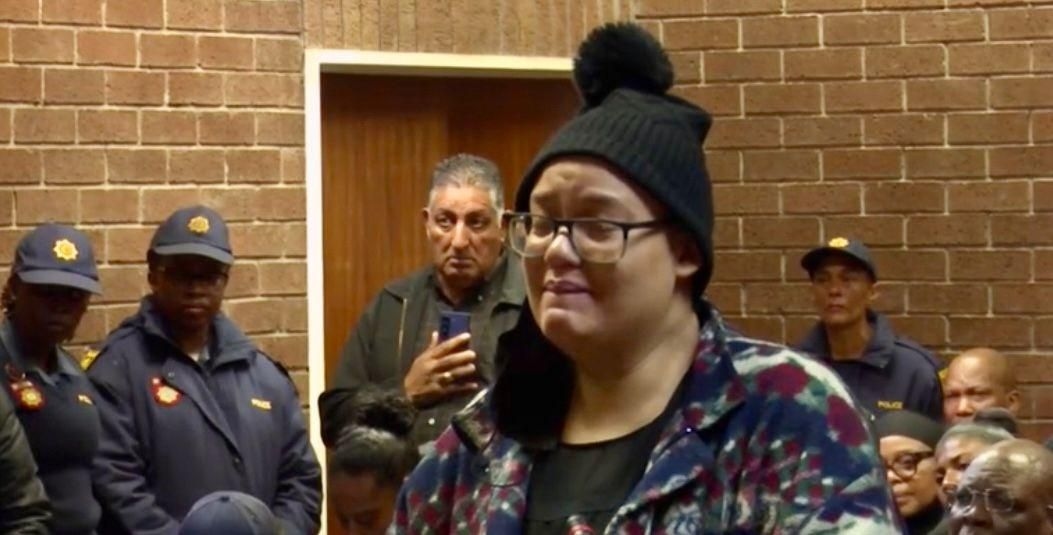 Jayden-Lee Meek's mother, Tiffany Meek, weeps as she appears in court for his murder