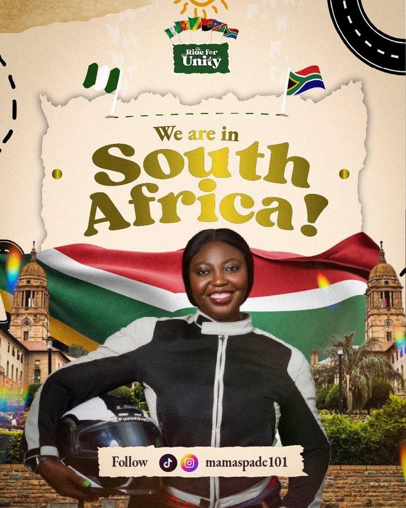Nigerian biker rides across Africa to champion women's empowerment and unity