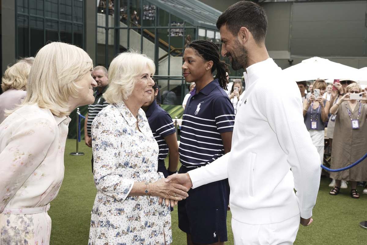 Queen Camilla Visits Wimbledon and Watches Quarterfinal Matches at Centre Court