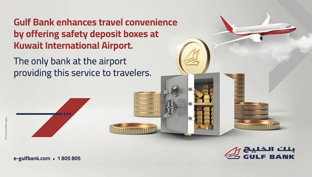 Gulf Bank offers safe deposit box service at Kuwait Airport T1