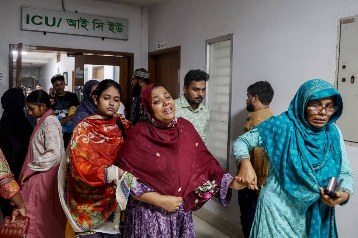 Anguish at Dhaka hospital after jet hits school