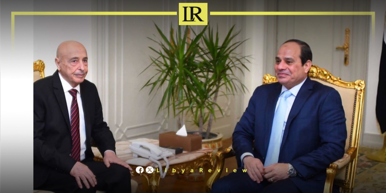 Ageela Saleh & Egyptian President Dicsuss Libya's Unity & Political Solution