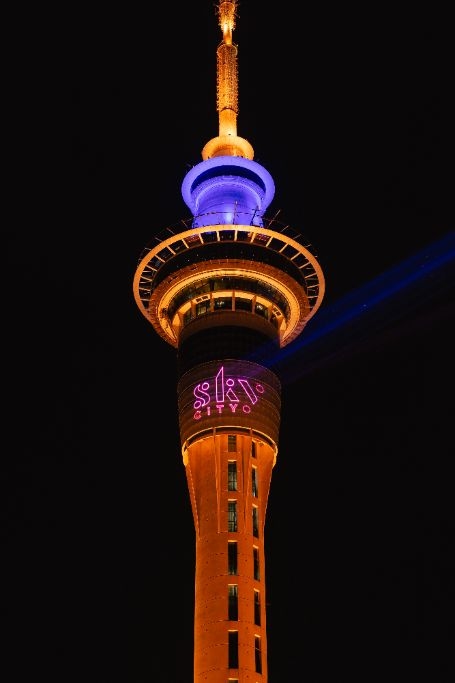 Sky Tower Glows Orange In A Stand Against Family Violence