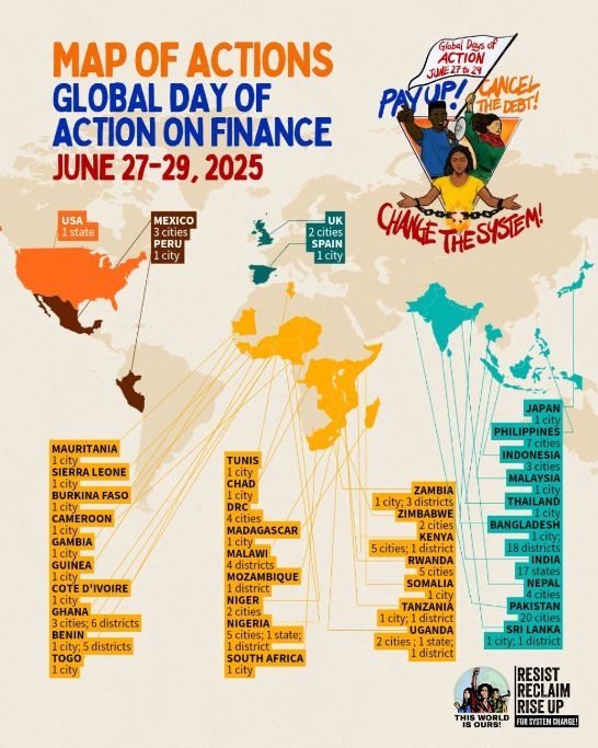Thousands March In Hundreds Of Cities Demanding International Financial Overhaul Ahead Of UN Finance Conference