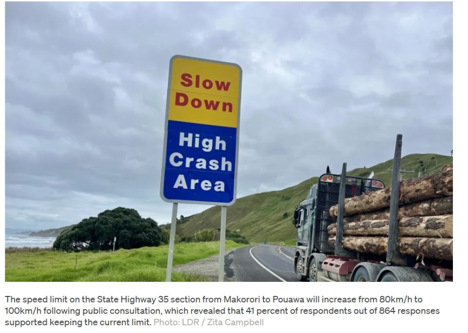 Gisborne Clubs Protest State Highway 35 Speed Boost Amid Crash Fears