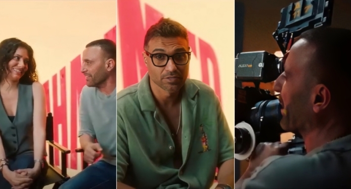 فيديو - أحمد السقا يفاجئ أحمد فهمي وجيهان الشماشرجي في كواليس أحد البرامج: نهاركو مش فايت