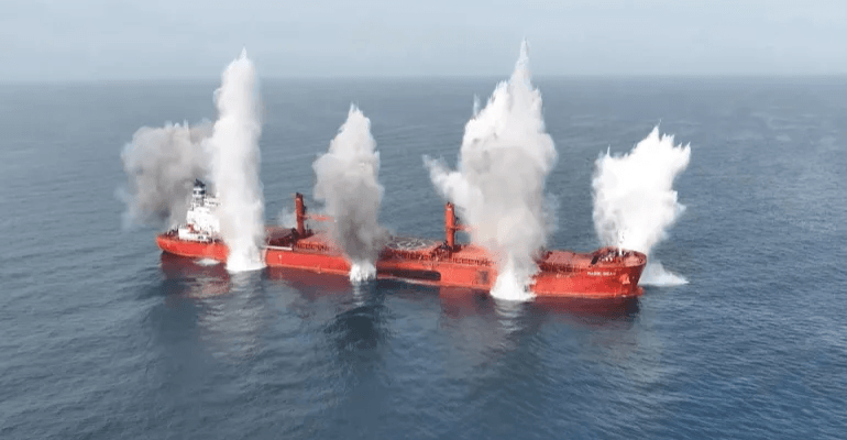 Seven rescued after Greek ship sinks in Red Sea attack