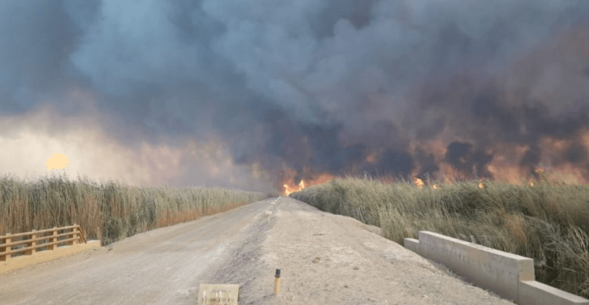 UNESCO Iraqi Marshes ablaze for third day