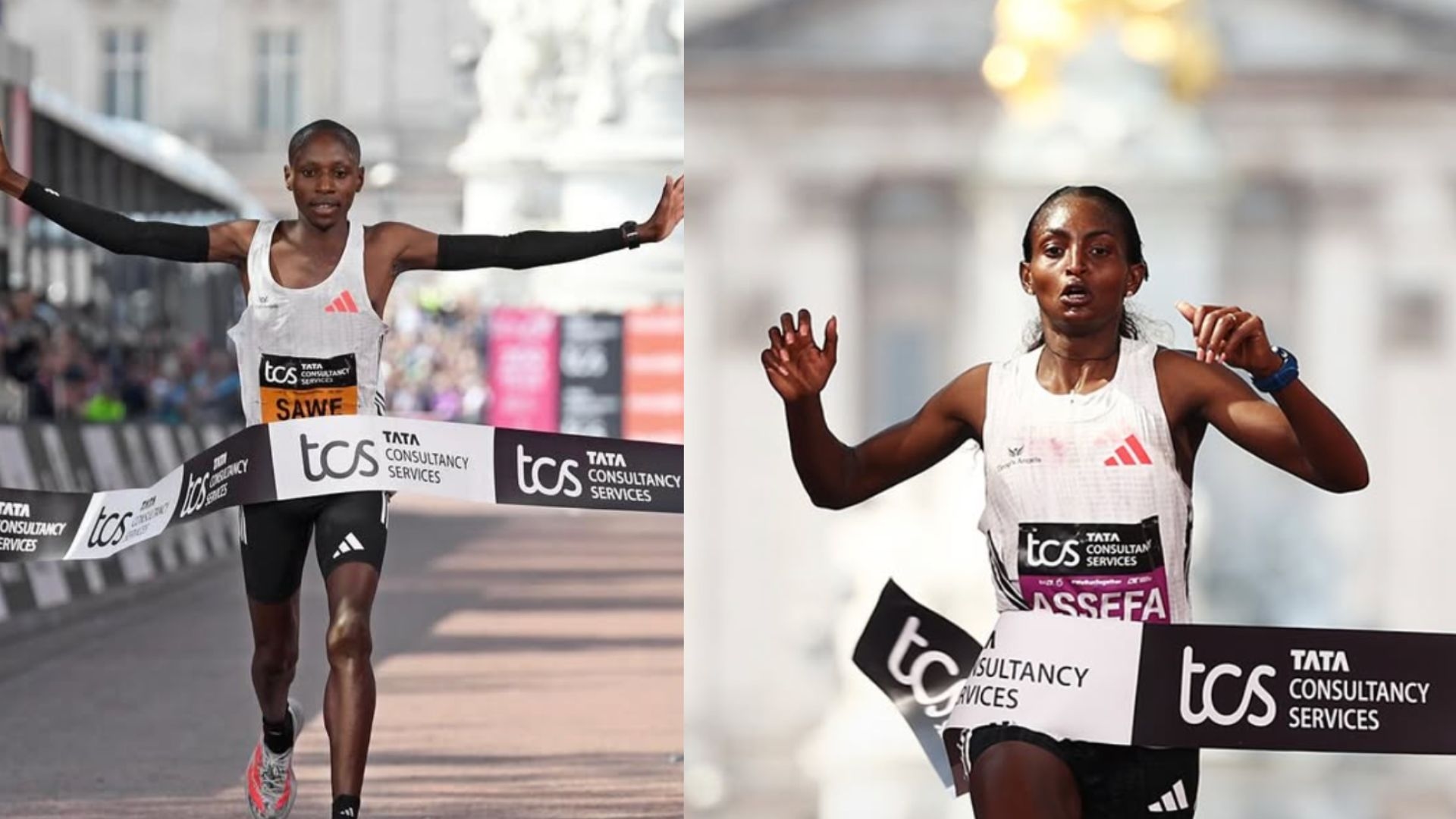 2025 London Marathon: Sabastian Sawe gets biggest win of his career, Tigst Assefa breaks women's-only world record