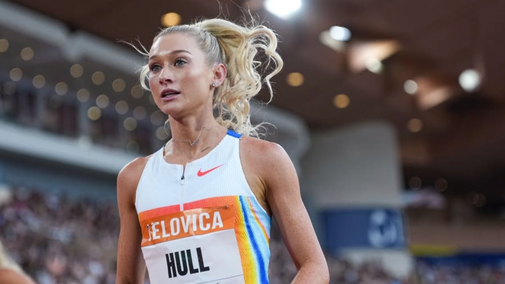 Jessica Hull finishes second despite breaking her own Australian mile record at the London Diamond League