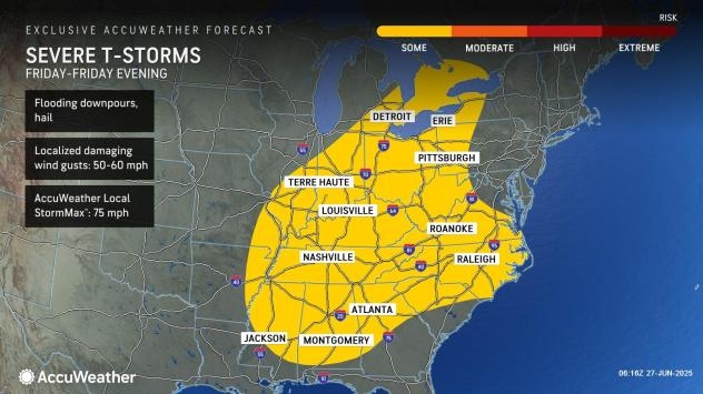 Severe storms, torrential downpours to erupt in eastern, central US ahead of July 4th holiday