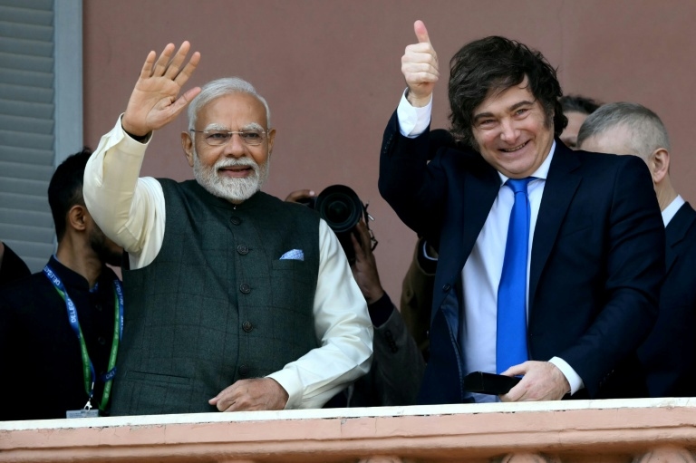 Modi and Milei meet in Argentina ahead of BRICS summit