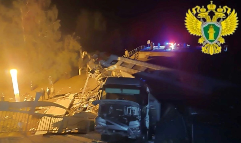At least 7 dead after Russian bridge collapses onto railway
