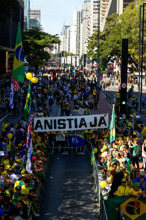 Backers of Brazil's Bolsonaro hold mass protest in Sao Paulo