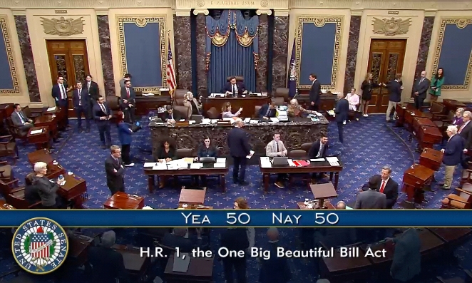 Senate passes Trump's big tax breaks and spending cuts bill as Vance breaks 50-50 tie