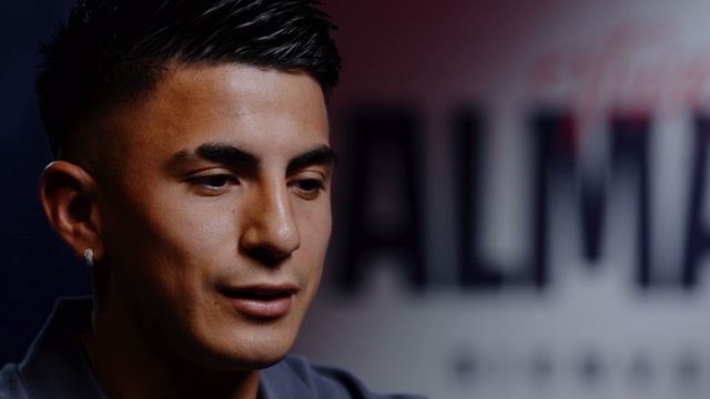 Almada's first interview as Atlético de Madrid player
