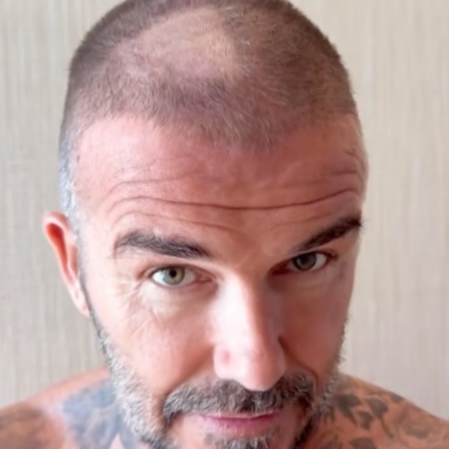 David Beckham left with huge bald patch after DIY haircut blunder